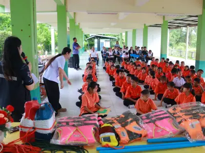 อบรมป้องกันการจมน้ำในเด็กนักเรียน