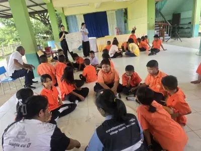 อบรมป้องกันการจมน้ำในเด็กนักเรียน